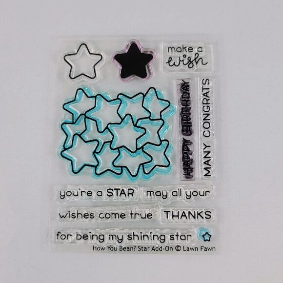 Clear Stamp Lot Lawn Fawn How You Bean? Sentiments Words Studio Calico Crafts - Picture 7 of 16